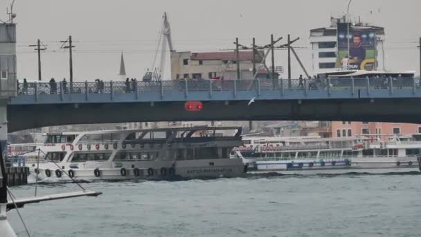 Ferryboat Sail Bosphorus River Istanbul — Wideo stockowe