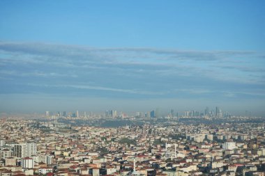 high angle view of residences buildings in Istanbul city.