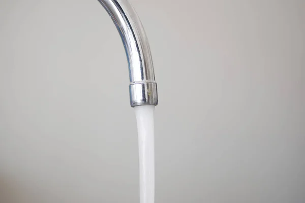Water Pouring Faucet Tap Slow Motion — Stock Photo, Image