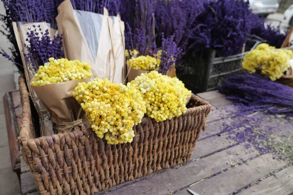 Dry Lavender Bunches Close — Stock Photo, Image