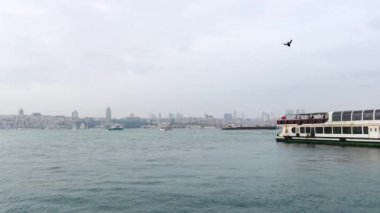 ferryboat sail on the Bosphorus river in istanbul .