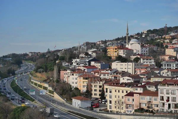Vue Angle Élevé Des Immeubles Résidentiels Istanbul — Photo