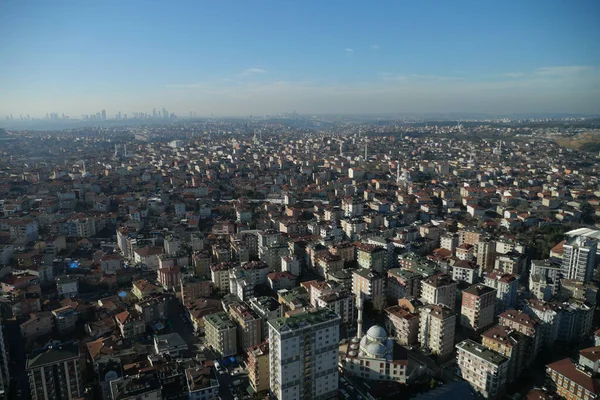 Vue Ariale Côté Asiatique Istanbul Blocs Construction Urbains — Photo