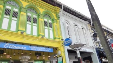 Singapur Çin kasabası 1 Haziran 2022 Çin Mahallesi Çin binaları, restoranları.