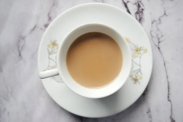 stock image close up of cup of milk tea on table ,