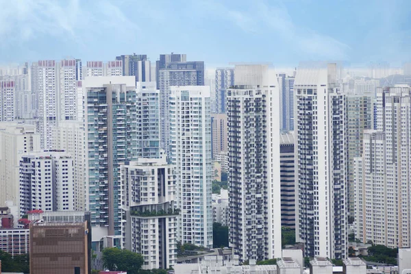 Stock image arial view of singapore city buildings sunny day ,