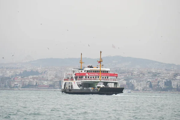 Ferryboat Sail Bosphorus River Istanbul — Stok fotoğraf