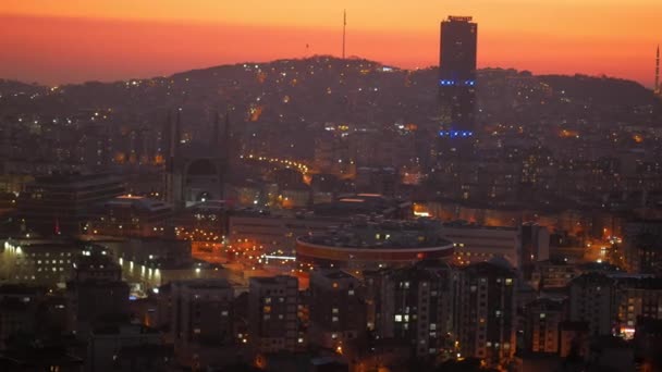Ариал Вид Стамбул Азиатская Сторона Городские Кварталы — стоковое видео