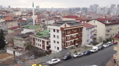high angle view of residences buildings in Istanbul city.