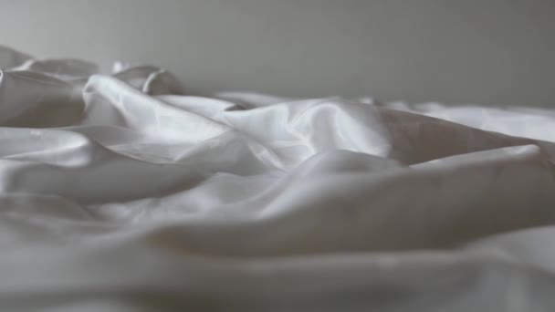 Berantakan Tempat Tidur Pagi Hari Berantakan Tempat Tidur Setelah Bangun — Stok Video