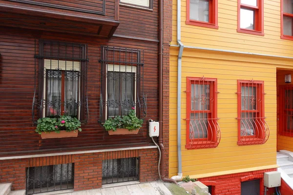 Maisons Colorées Historiques Kuzguncuk Quartier Uskudar — Photo