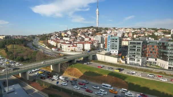Vue Angle Élevé Des Immeubles Résidentiels Istanbul — Video