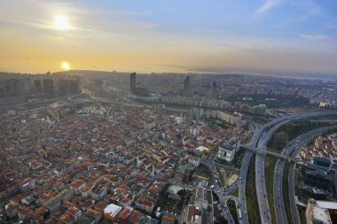 İstanbul Asya Yakası Şehir Binalarının Arial Manzarası,