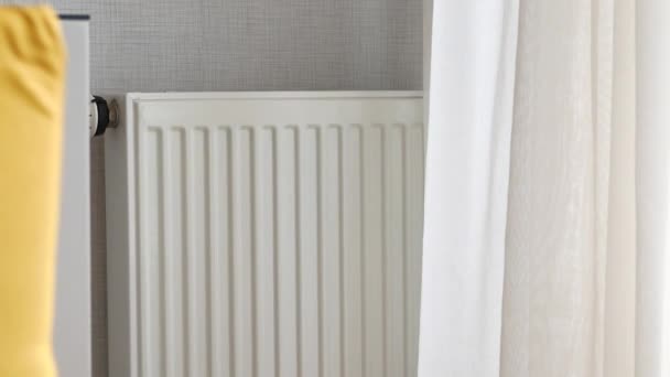 Heating Radiator Window Room High Quality Photo — Stockvideo