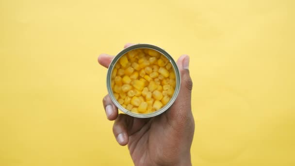Консервированная Кукуруза — стоковое видео