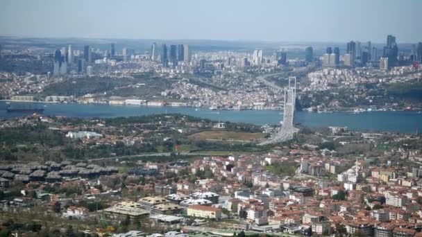 Мост Босфор Стамбуле Турция — стоковое видео