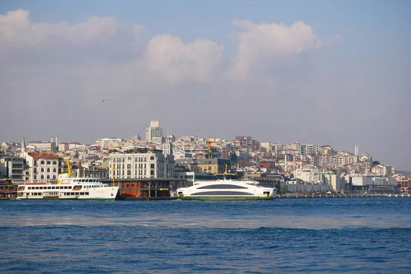 Ferryboat Sail Bosphorus River Istanbul — Photo