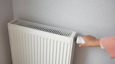 heating radiator under window in the room. High quality photo