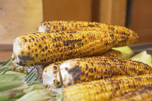 Grilled Corn Sale Market Stall Istanbul — Stock Photo, Image