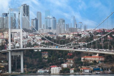 İstanbul, Türkiye 'deki Boğaz Köprüsü,