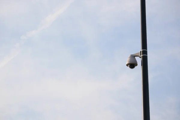 Cctv Security Camera Operating Outdoor — Stok fotoğraf