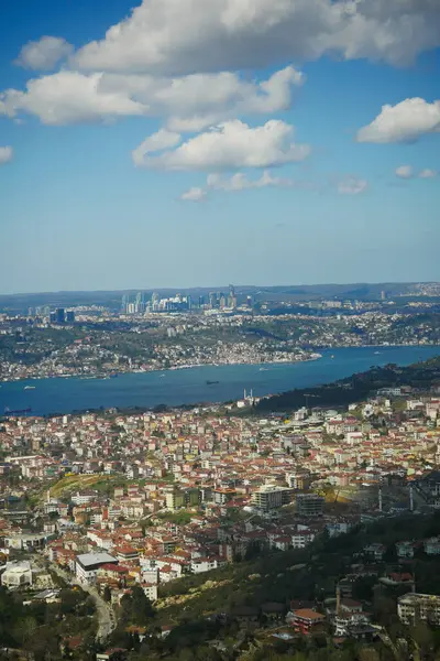 Vue Ariale Côté Asiatique Istanbul Blocs Construction Urbains — Photo