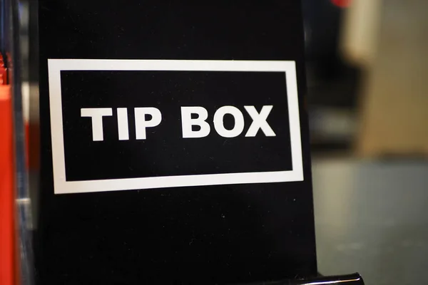 Close Tips Box Cafe — Stock Photo, Image