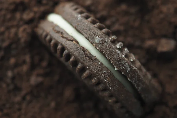 Close Biscoitos Chocolate Creme — Fotografia de Stock