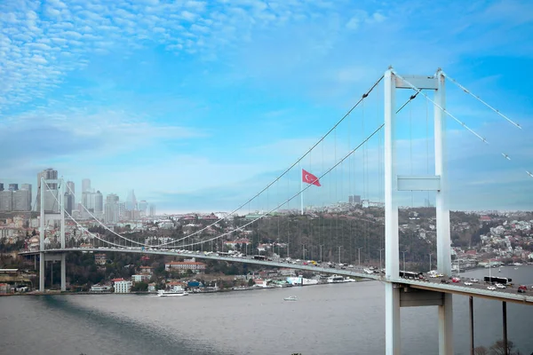 Мост Босфор Стамбуле Турция — стоковое фото