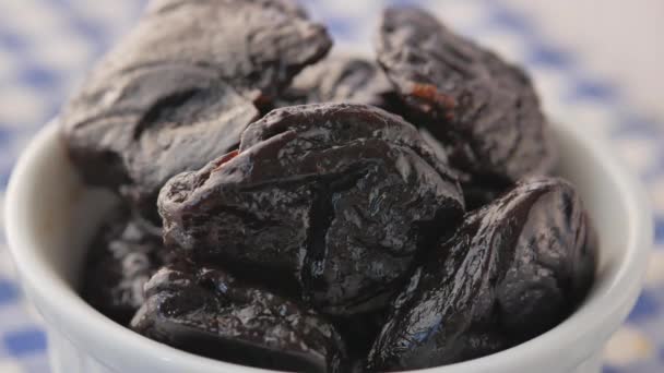 Healthy Natural Dried Plums Prunes — 图库视频影像