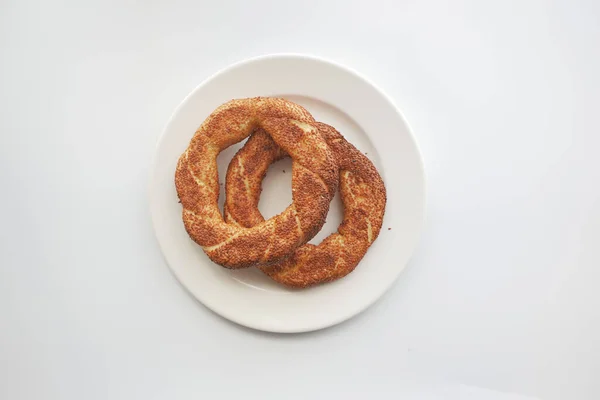Türk Çöreği Simit Masada — Stok fotoğraf