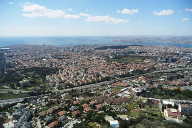 İstanbul Asya Yakası Şehir Binalarının Arial Manzarası,