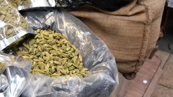 Gros Plan Vente Cardamome Dans Magasin Local Istanbul — Video