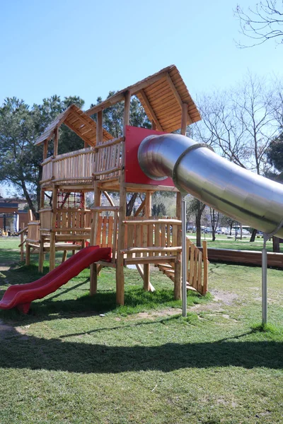 Parque Infantil Madeira Livre Casa Parque Istanbul — Fotografia de Stock