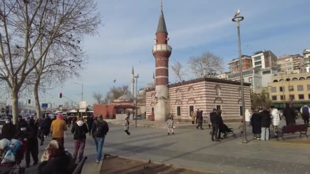 Türkiye Istanbul Ocak 2023 Uskudar Daki Mihrimah Sultan Camii — Stok video
