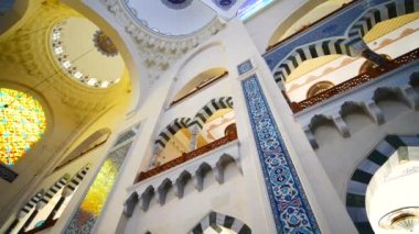 Türkiye istanbul 12 Ocak 2023. Camlica Camii Asya 'nın en büyük camii. .