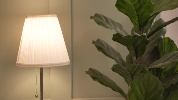 Lamp Home White Wall — Vídeos de Stock