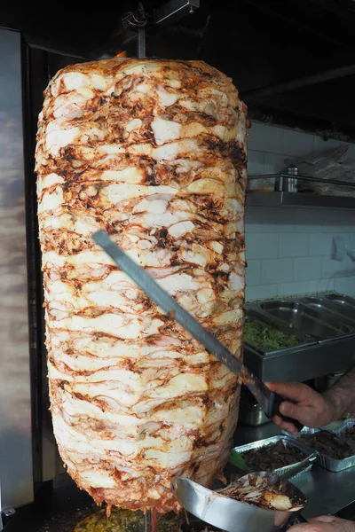 Roterende Traditionele Gyros Vlees — Stockfoto