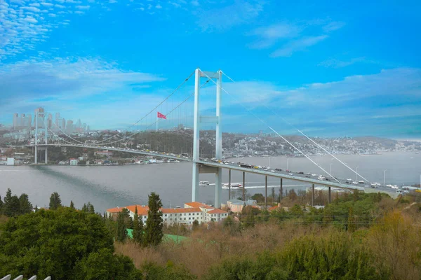 Most Bosphorus Istanbulu Turecko — Stock fotografie