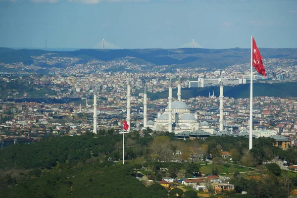 Vista Ángulo Alto Mezquita Camlica Estambul — Foto de Stock