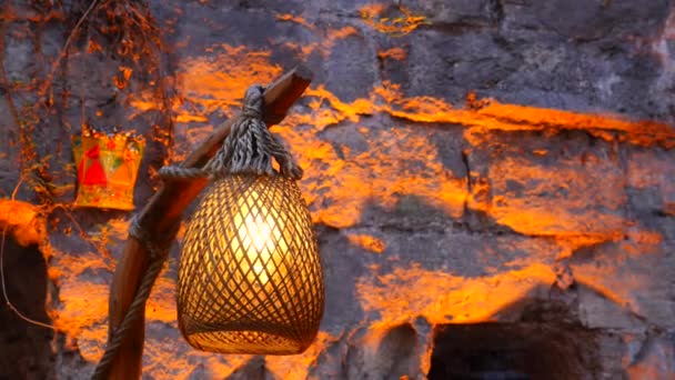 Lampe Lanterne Vintage Contre Mur — Video