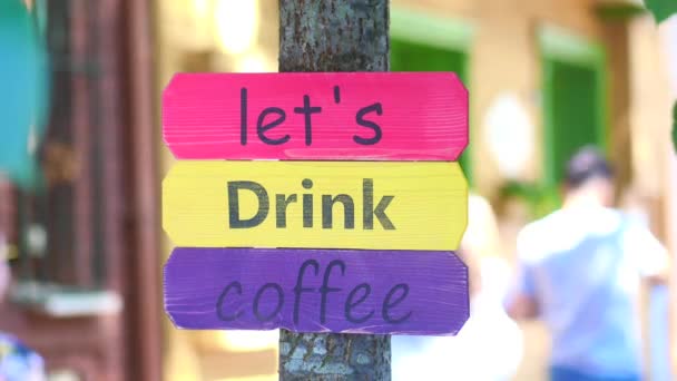 異なるコーヒーの選択のカフェメニュー記号 高品質の写真 — ストック動画
