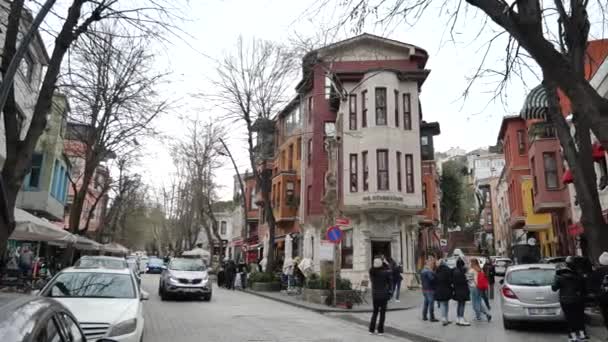 Turecko Istanbul May 2023 Historické Barevné Domy Kuzguncuk — Stock video