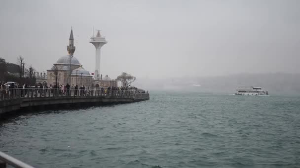 Uitzicht Bosporus Istanbul Turkije — Stockvideo