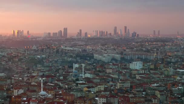 Arial View Istanbul Asian Side Stedelijke Bouwstenen — Stockvideo