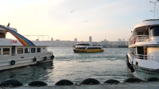 Ferryboat Sail Bosphorus River Istanbul — Video