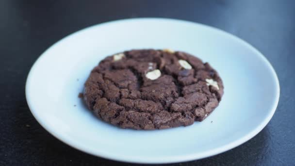 Women Hand Pick Chocolate Cookies — Vídeo de Stock