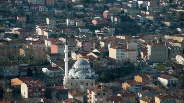 Arial Pohled Istanbul Asijské Straně Městských Stavebních Bloků — Stock video