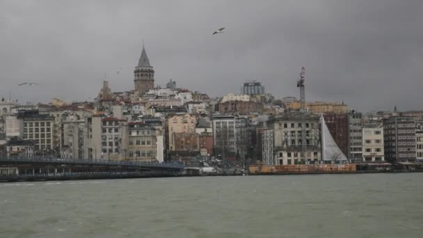 Embarcación Vela Río Bósforo Estambul — Vídeos de Stock