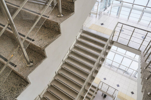 Stairs from underground upward in a building ,